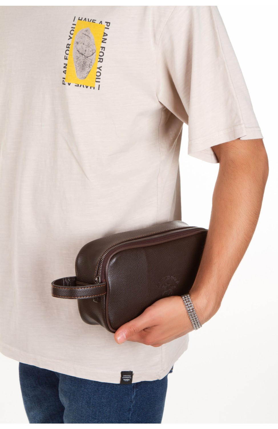 Newish Polo Erkek Siyah Deri Portföy Clutch Traş Kozmetik Bakım ve Günlük El Çantası newpolo277 görsel 8