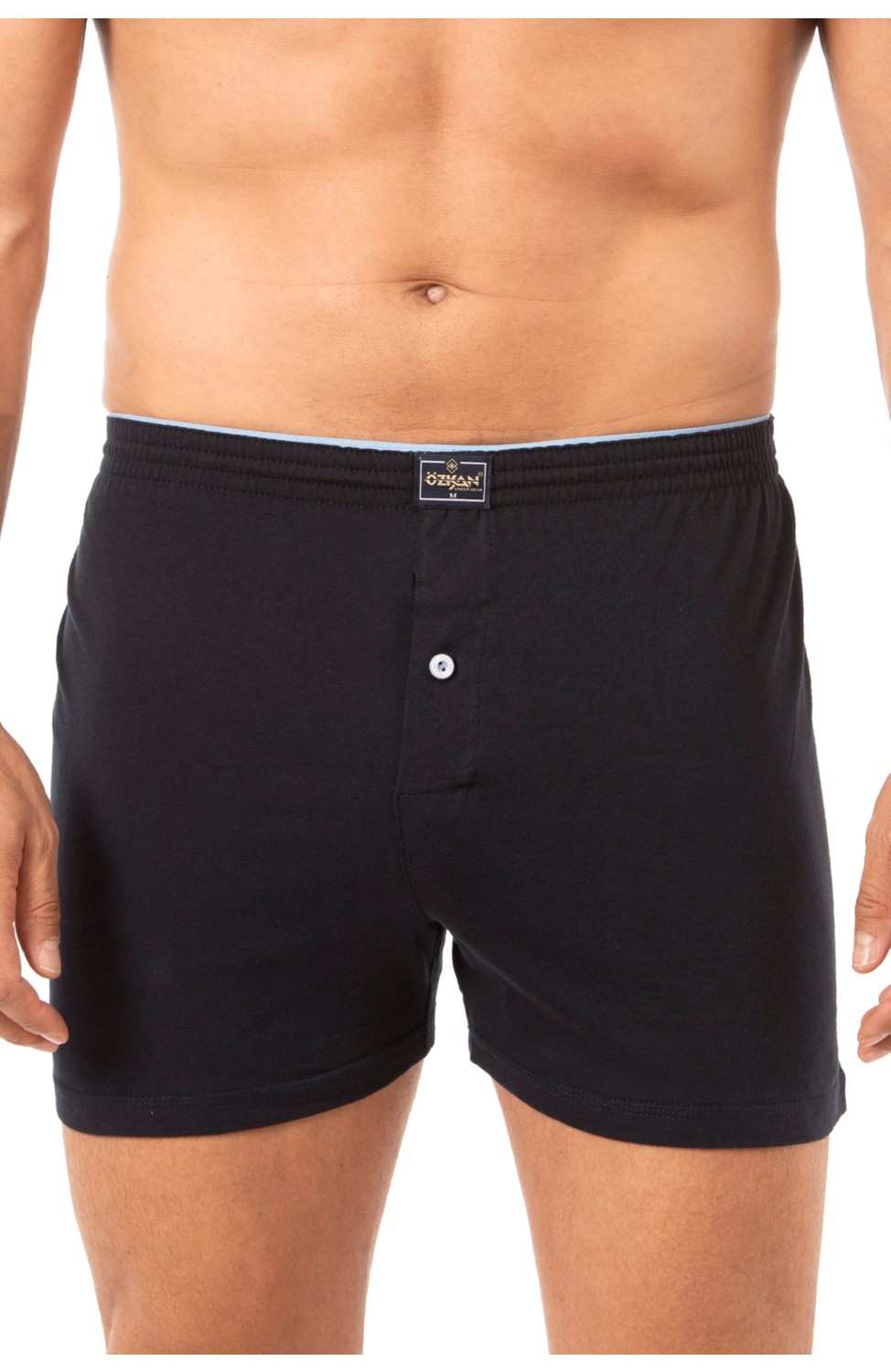 Özkan Underwear Özkan 0041 5'li Paket Erkek %100 Pamuklu Şardonlu Klasik Rahat Kesim Havlu Bel Süprem Penye Boxer görsel 2