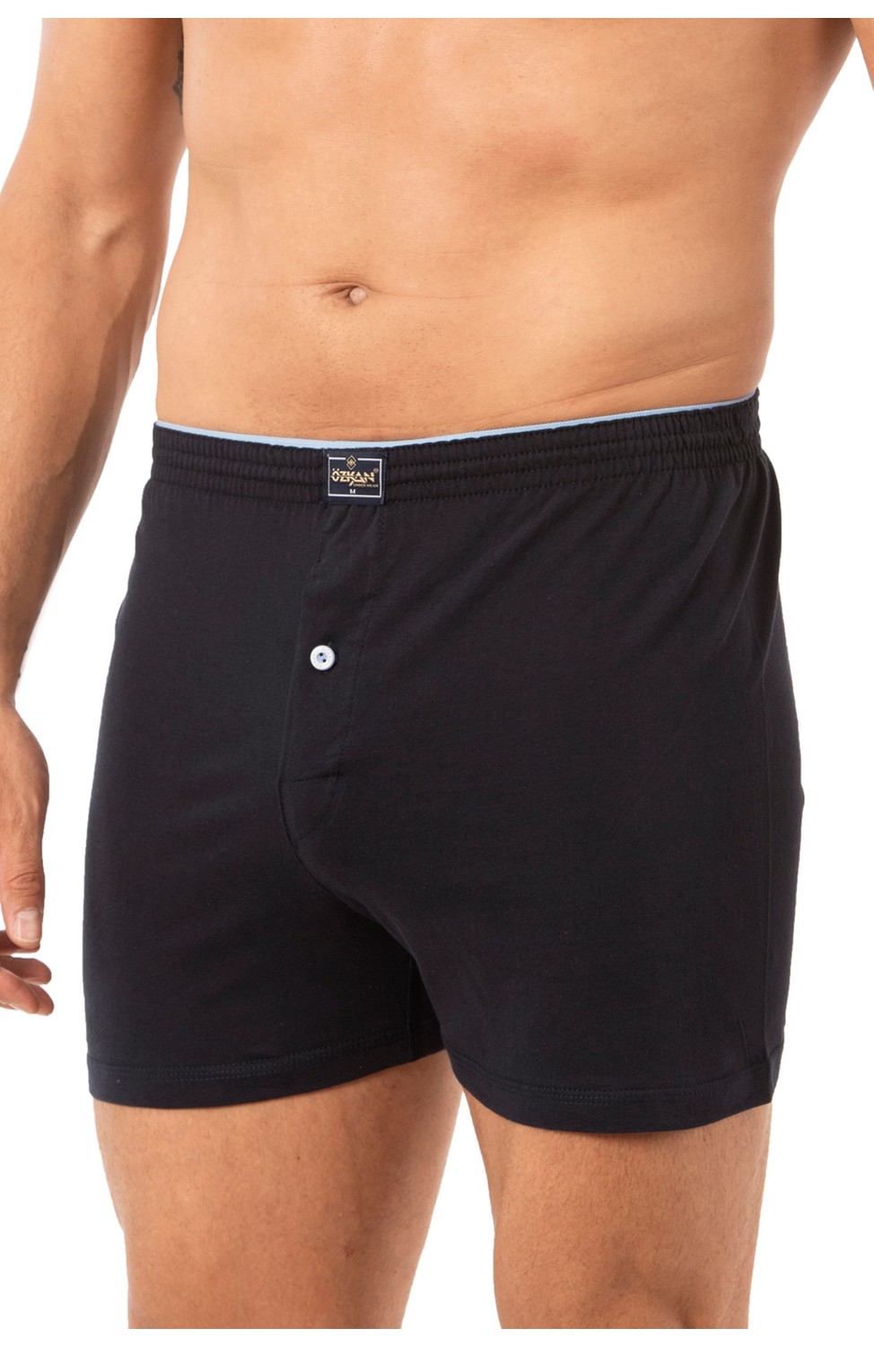 Özkan Underwear Özkan 0041 5'li Paket Erkek %100 Pamuklu Şardonlu Klasik Rahat Kesim Havlu Bel Süprem Penye Boxer görsel 4