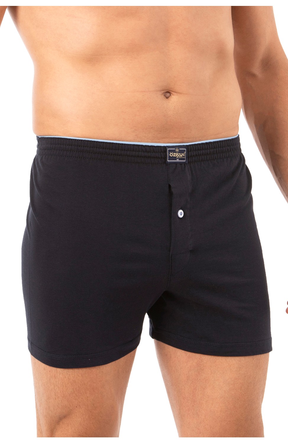 Özkan Underwear Özkan 0041 5'li Paket Erkek %100 Pamuklu Şardonlu Klasik Rahat Kesim Havlu Bel Süprem Penye Boxer görsel 5