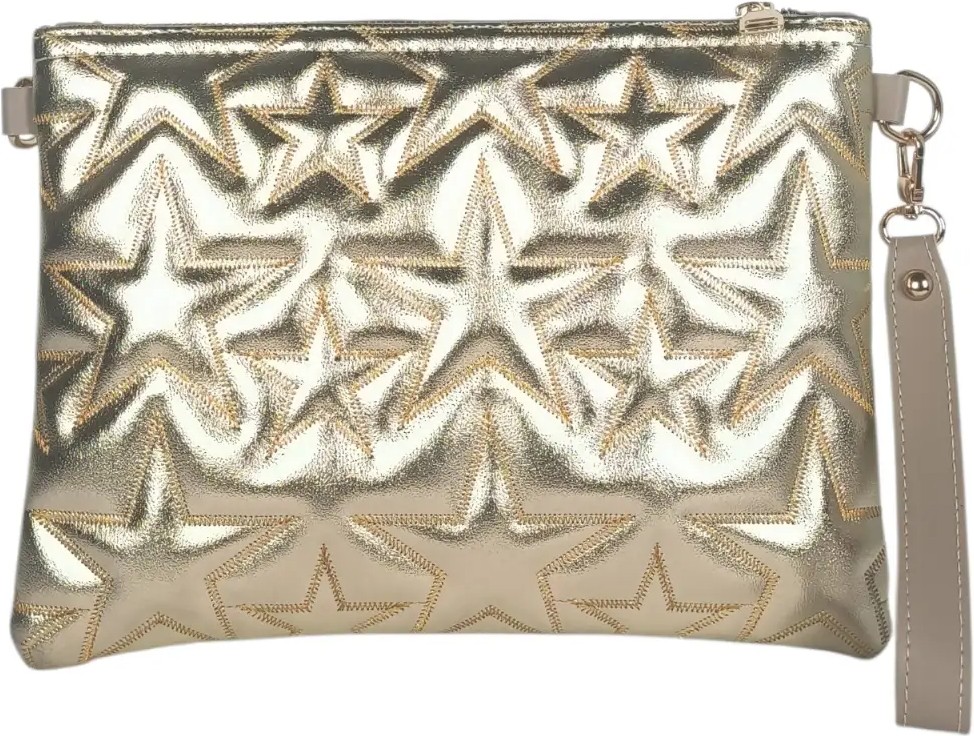 Shine And Dazzle Yıldız Nakışlı Kadın Portföy & Clutch Çanta görsel 2