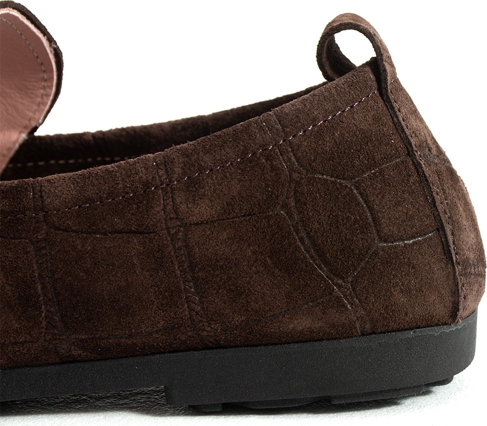 Duxal Shoes Harrison Lüks Hakiki Süet Deri Desenli Esnek Taban Günlük Rahat Ayakkabı Loafer görsel 4