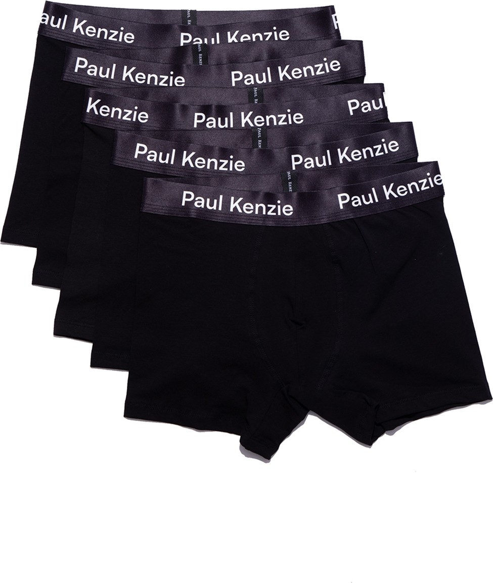 Paul Kenzie 5'li Erkek Boxer - All Black