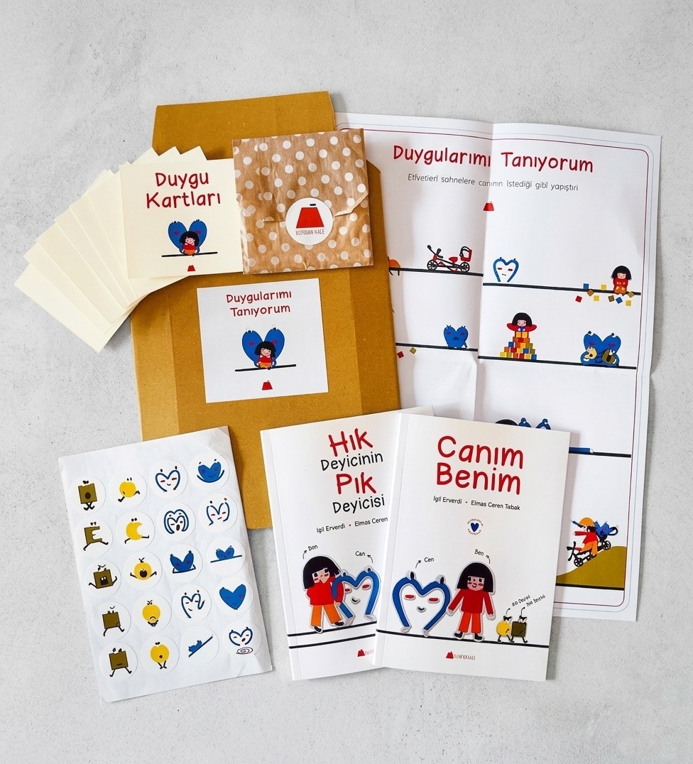 Kumdan Kale Yayınları Duygularımı Tanıyorum 2 Kitaplık Set  Duygu Kartları, Duygu Oyunu, Sticker Hediyeli. 3-6 Yaş