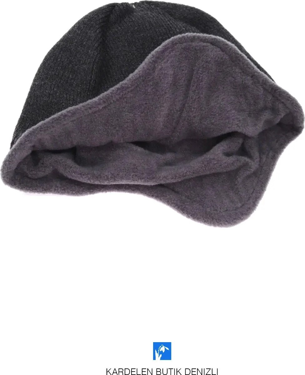 PIECE SIGNATURE Casual Içi Polarlı Kulaklı Akrilik Yün Bere ( Unisex ) görsel 5