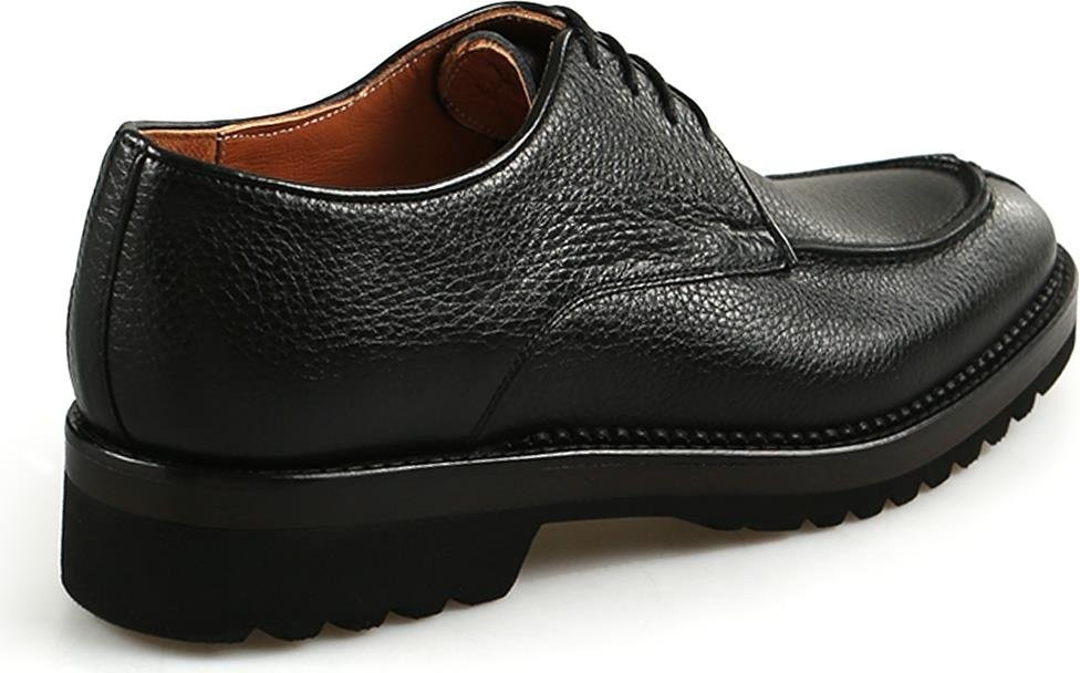 Jakamen Siyah %100 Deri Eva Taban Oxford Casual Ayakkabı görsel 3