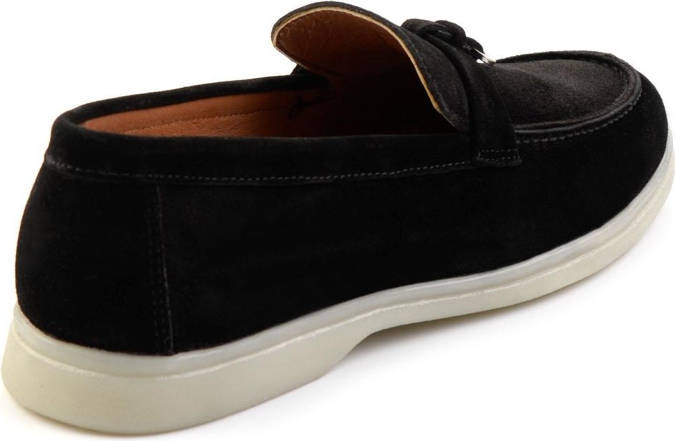 Bambi Siyah Leather Erkek Espadril E01079972602 görsel 3