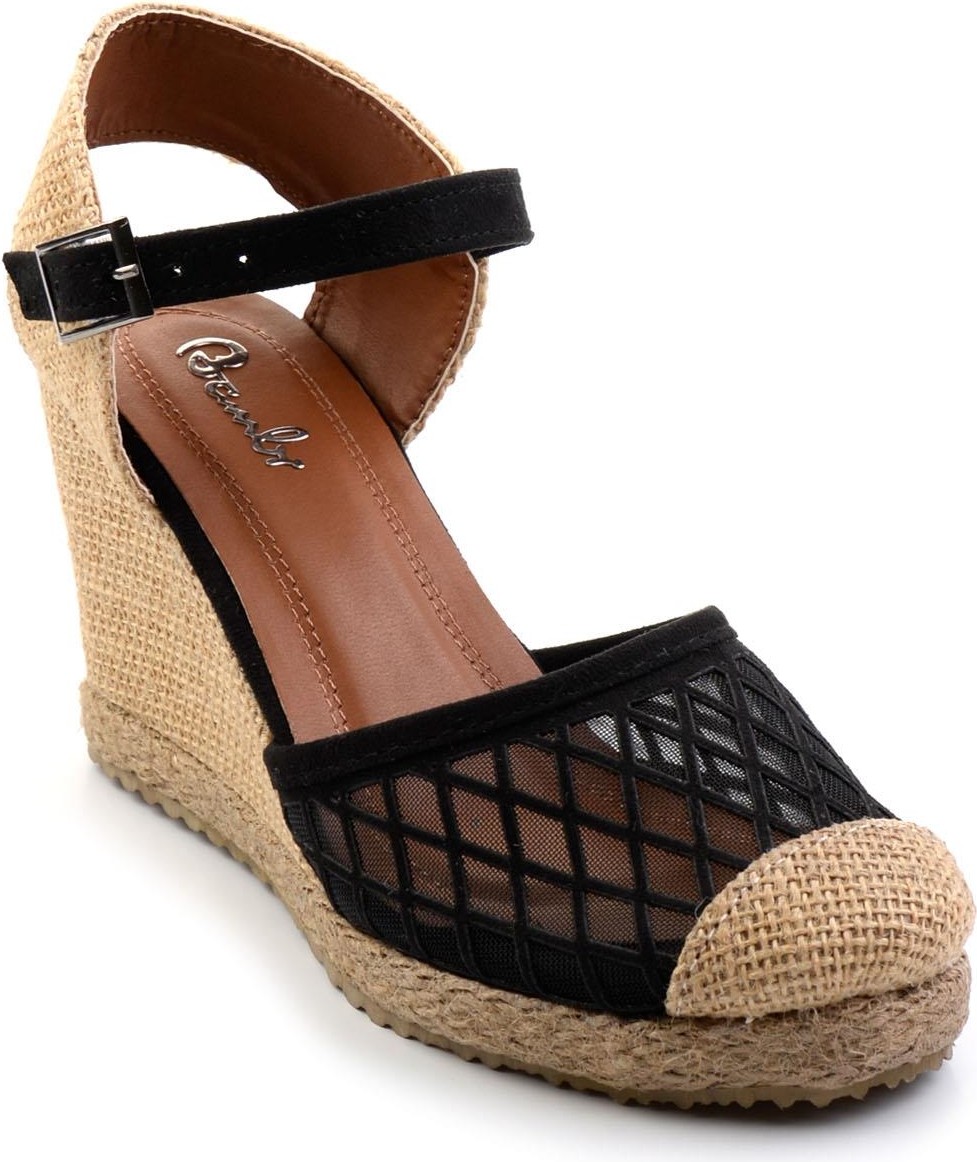 Bambi Siyah Kadın Espadril K01874414528 görsel 2
