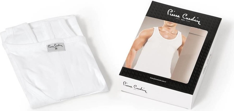 Pierre Cardin Erkek Atlet %100 Pamuk Rahat Kesim Beyaz Renk XL Beden İç Giyim görsel 5