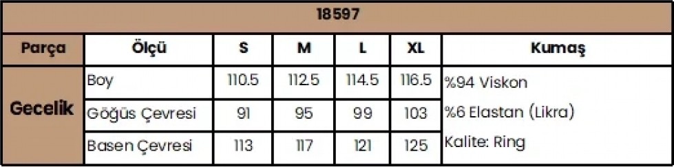 Hace Bazaar Marsilyan- Dantelli Önü Düğmeli Hamile Lohusa Viskon Gecelik görsel 3