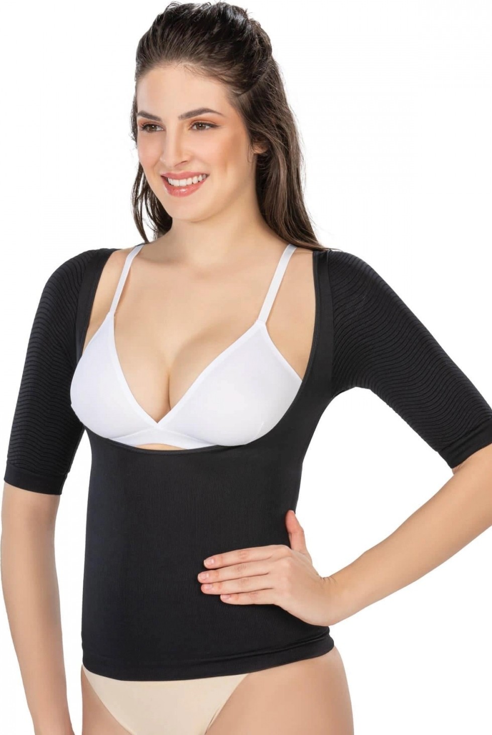 Hace Bazaar Marsilyan™ Siyah Mı 5014 Göğsü Açık Yarım Kollu Korse