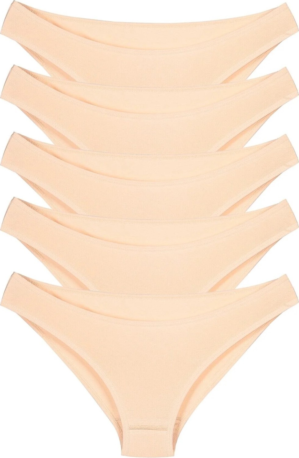 Sensu Kadın Günlük Pamuklu Külot Ten Bikini Model 5'li Paket KTS1058 görsel 5