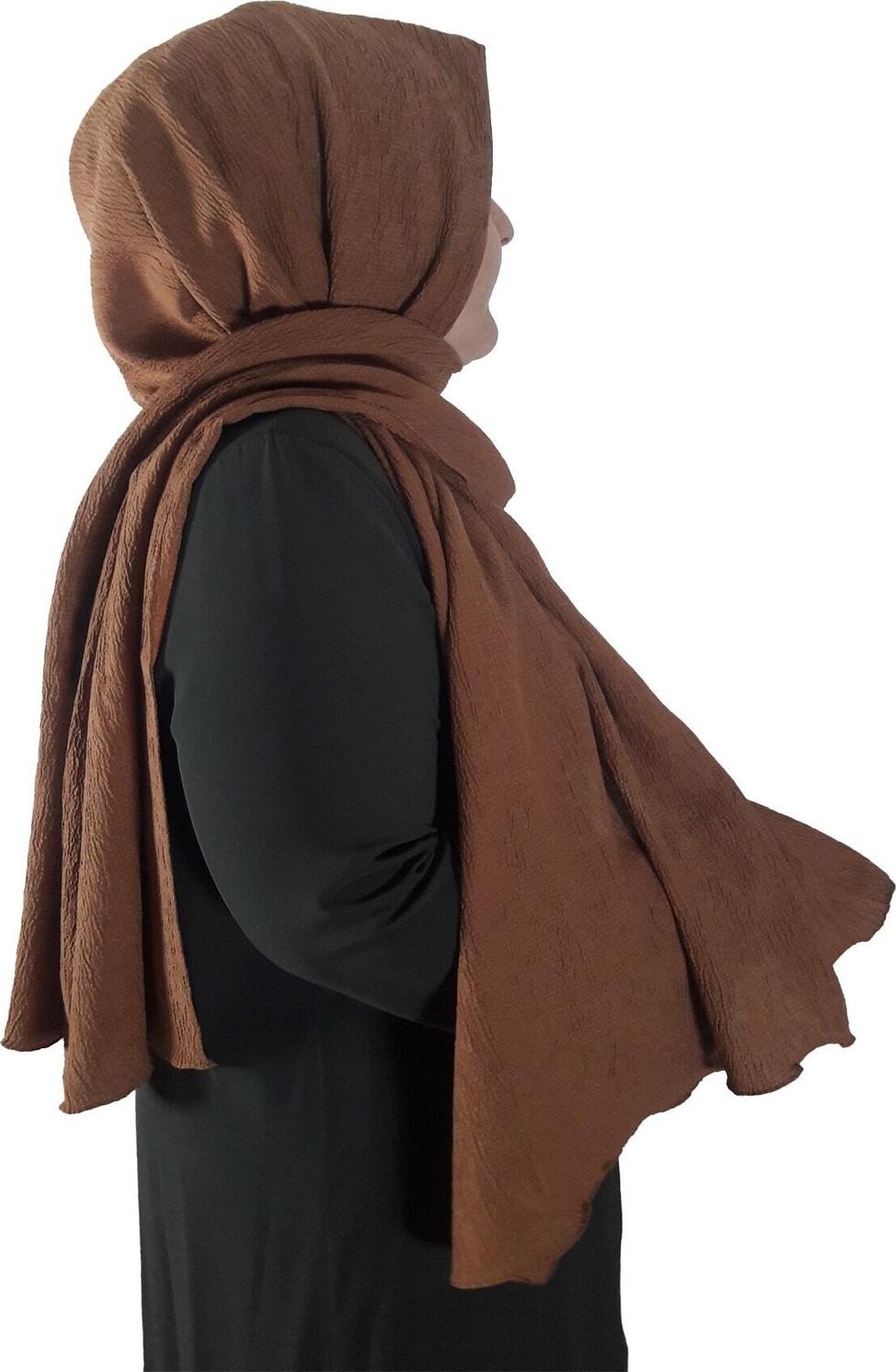 Modakaşmir Moda Safir Şal Koyu Kahve görsel 3