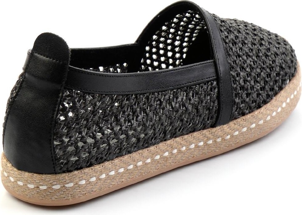 Bambi Siyah Kadın Espadril K01117090316 görsel 3