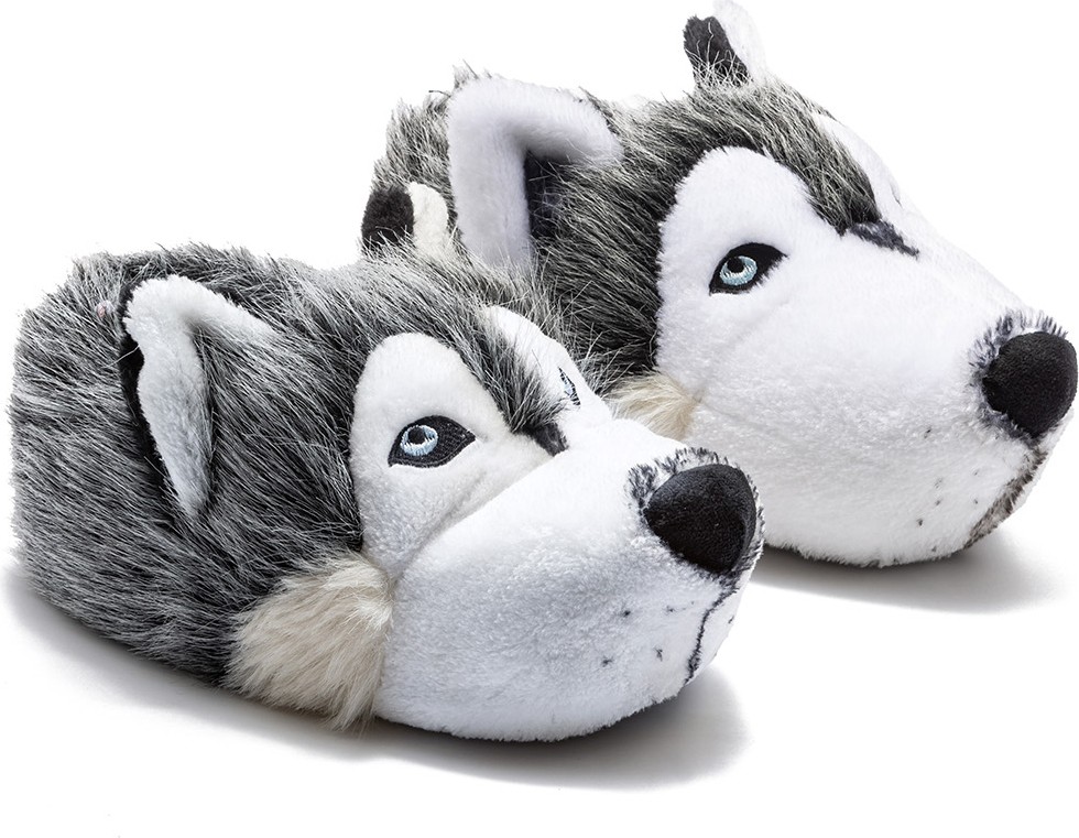 Twigy Husky Erkek Hayvanlı Panduf Gri 40/45 görsel 3