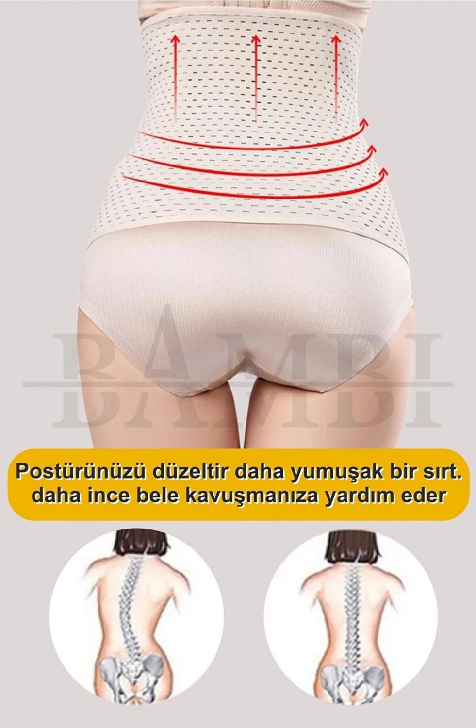 KORSEFABRİKA Trend Mood STORE 3 Kademe Agraf Kancalı, Bel Inceltici, Sıkılaştırıcı, Doğum Sonrası, Toparlayıcı Lohusa Korse görsel 3