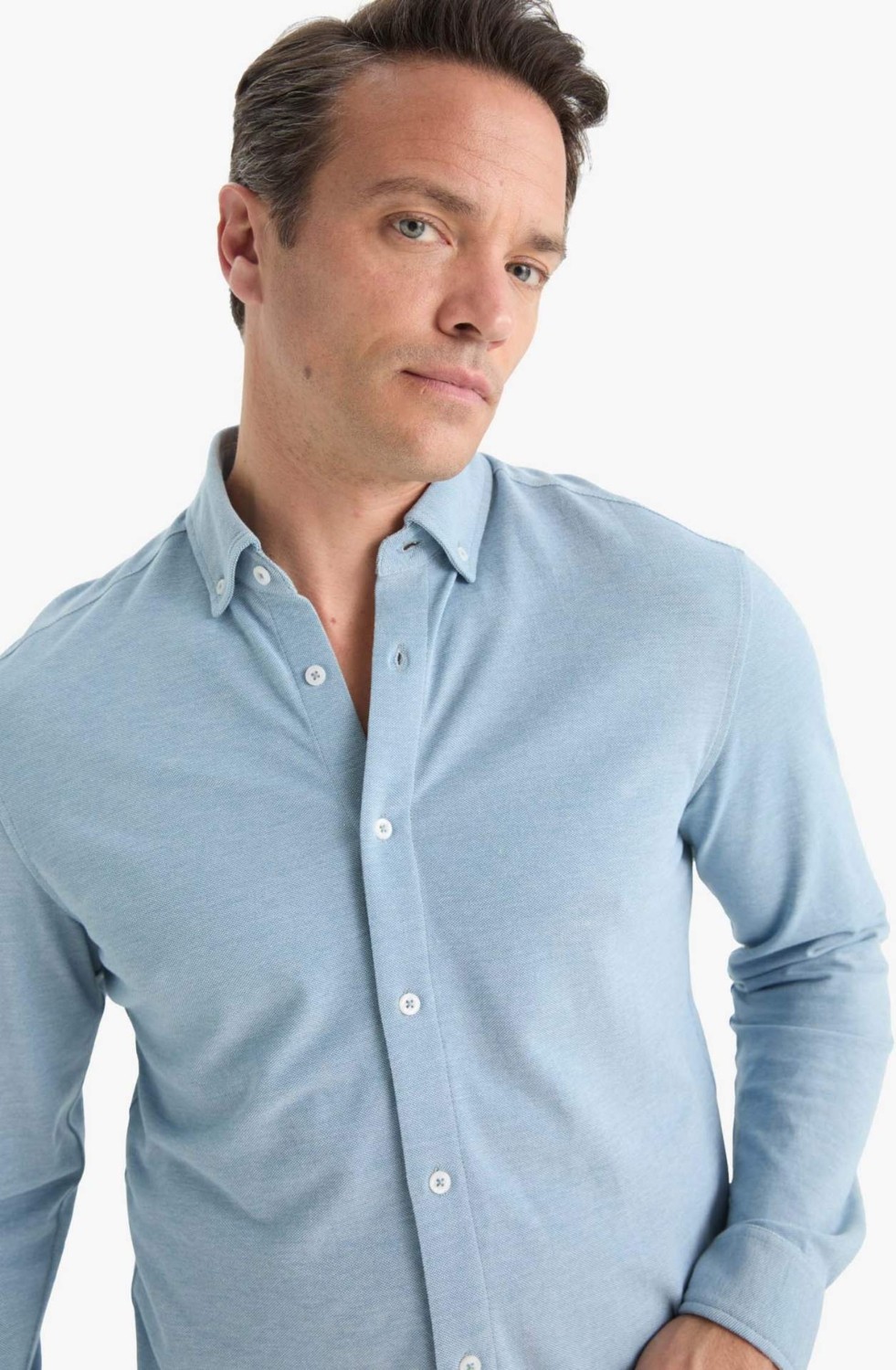 DeFacto Regular Fit Polo Yaka Uzun Kollu Gömlek E8067AX25AU