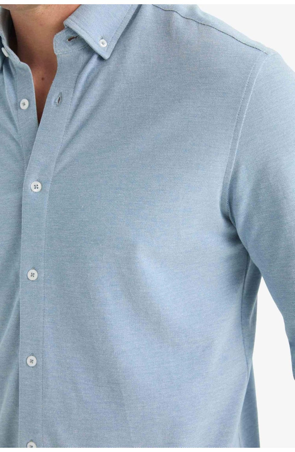 DeFacto Regular Fit Polo Yaka Uzun Kollu Gömlek E8067AX25AU görsel 5