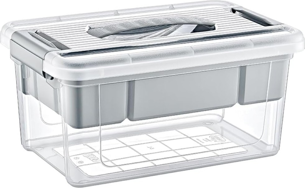 OEM Bölmeli ve Katlı Plastik Organizer Makyaj Düzenleyici, Kilitli Takım Sandığı Organizer Kutu, Taşıma Kulplu Çok Amaçlı Düzenleyici, Katlı Saklama Kutusu (9 Litre)