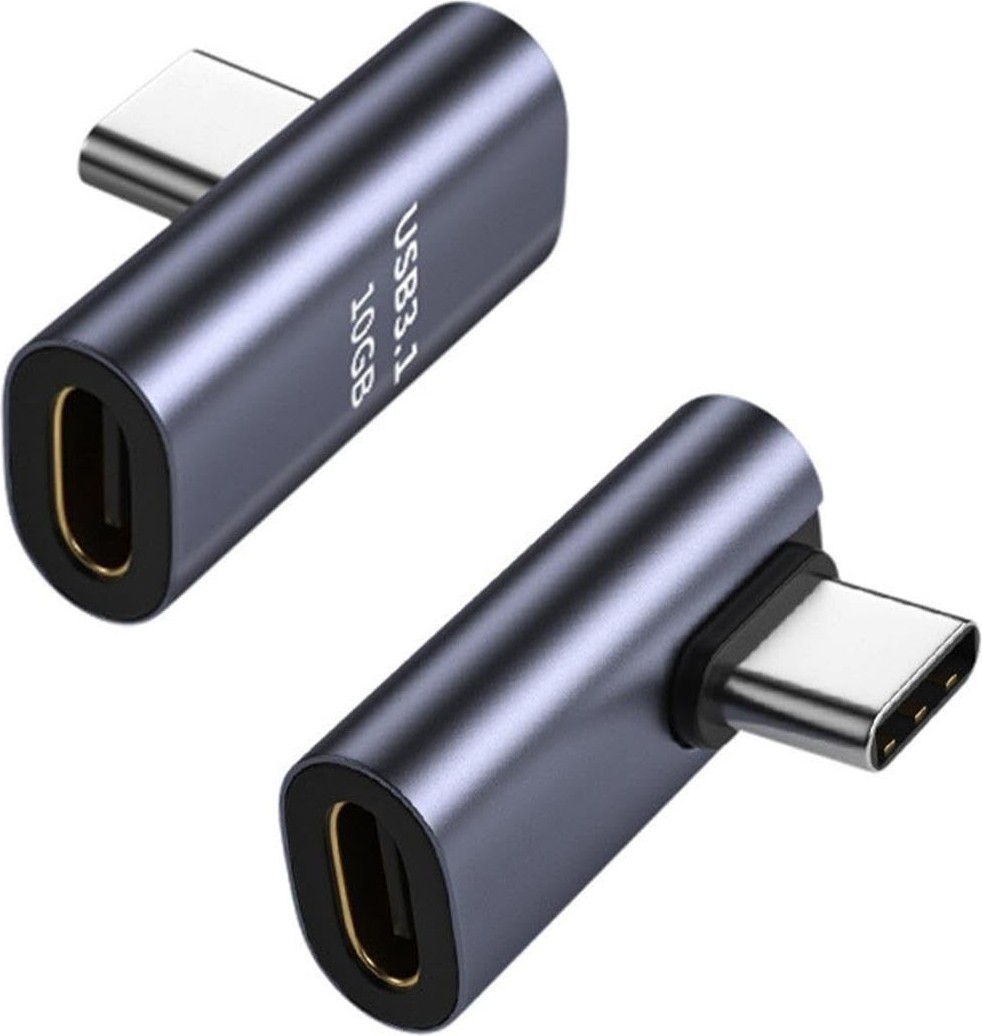 Die Grup Lunatic 2760 USB Type-C Uzatıcı Çevirici Dönüştürücü Adaptör 90 Derece L Tipi Erkek - Dişi 90 Derece Dayanıklı Alüminyum Alaşım Çift Yönlü Tak-Çalıştır Süper Hızlı Veri ve Şarj (Usb 3.1 Desteği) görsel 3