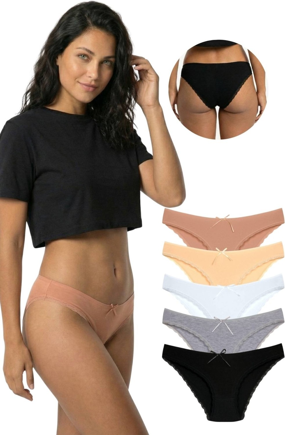 New Lilla 1101 Bikini Kadın T. Dantelli Külot Paketi