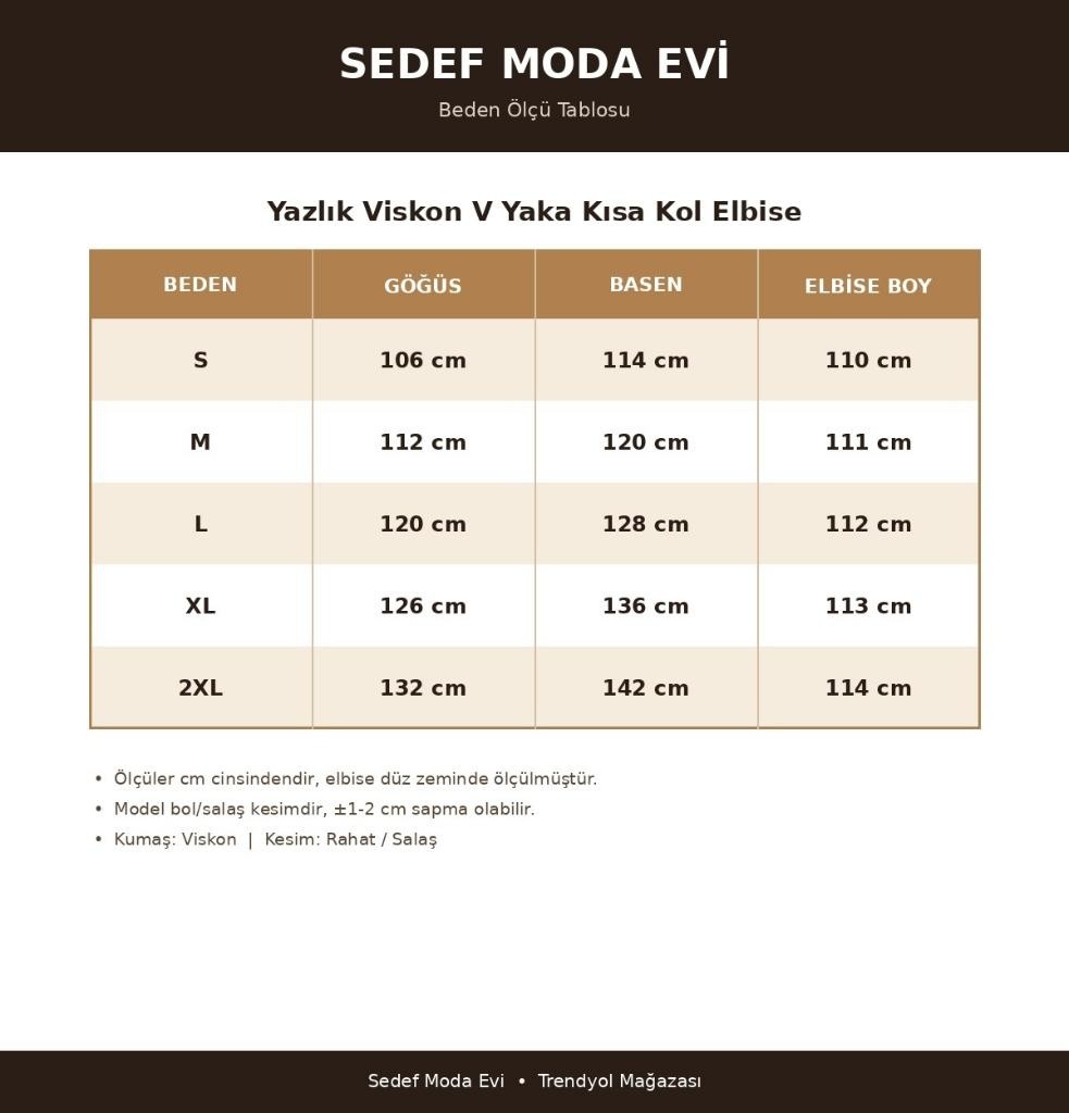 Sedef Moda Anne Kırmızı Mavi Mozaik Desenli V Yaka Kısa Kol Yazlık Viskon Elbise Tesettür Büyük Beden görsel 4
