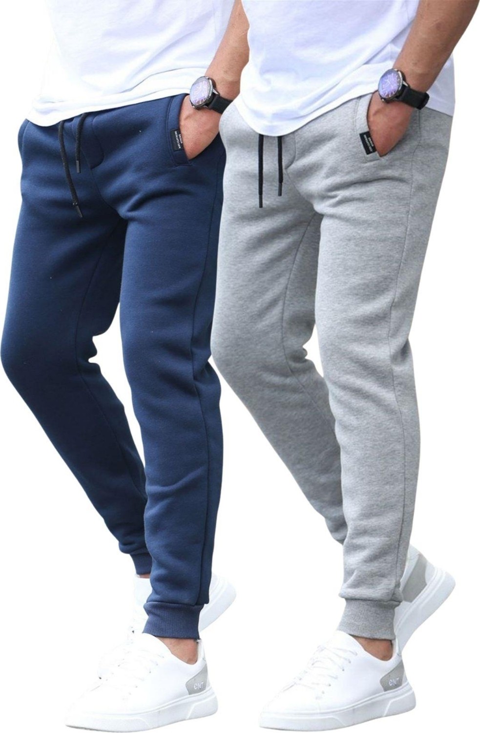 Madmext Antrasit/siyah Basic 2'li Paket Erkek Eşofman E7444 görsel 4