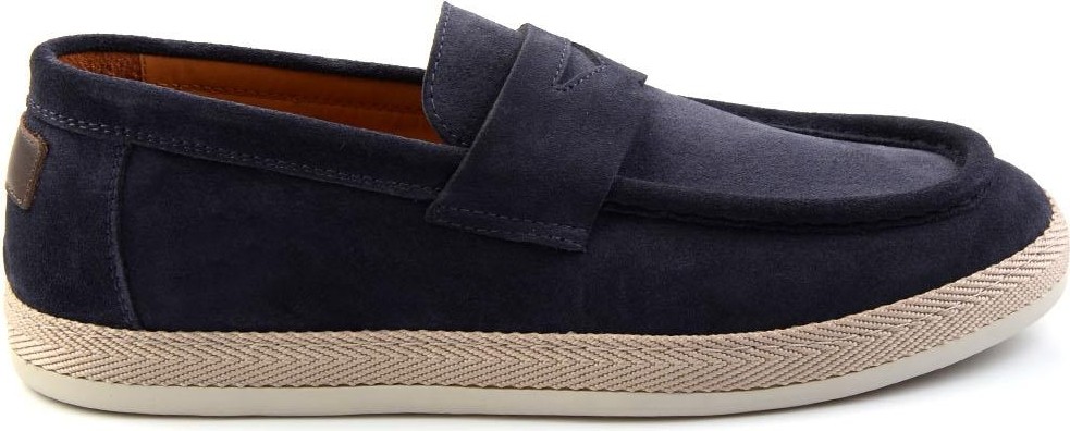 Bambi Lacivert Leather Erkek Espadril E01901361702