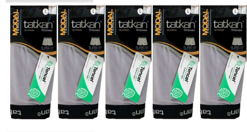 Tatkan Bodywear Tatkan Erkek 5'li Modal Penye (Likralı Esnek) Spor Kesim Slim Fit Boxer Külot (Kombin) görsel 5