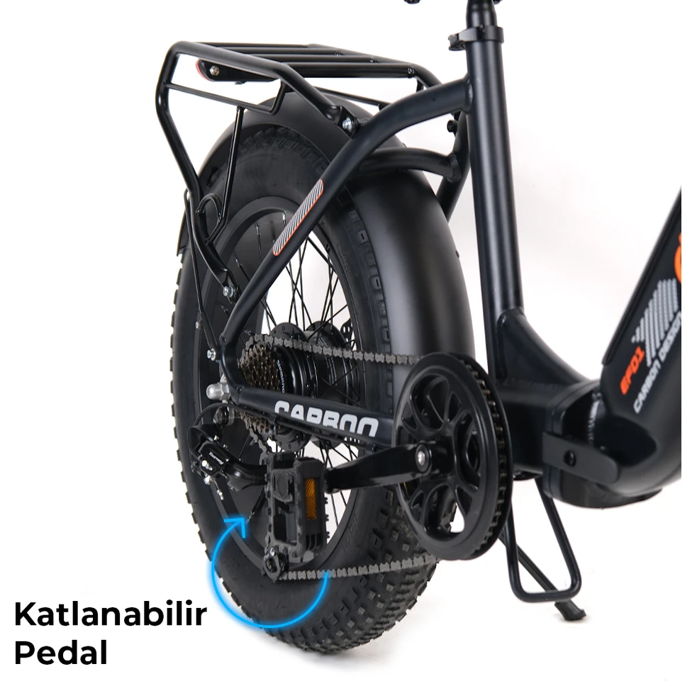 Resim OLA Electrofold EFD1 Carbon Design Katlanabilir Elektrikli Bisiklet 20” 