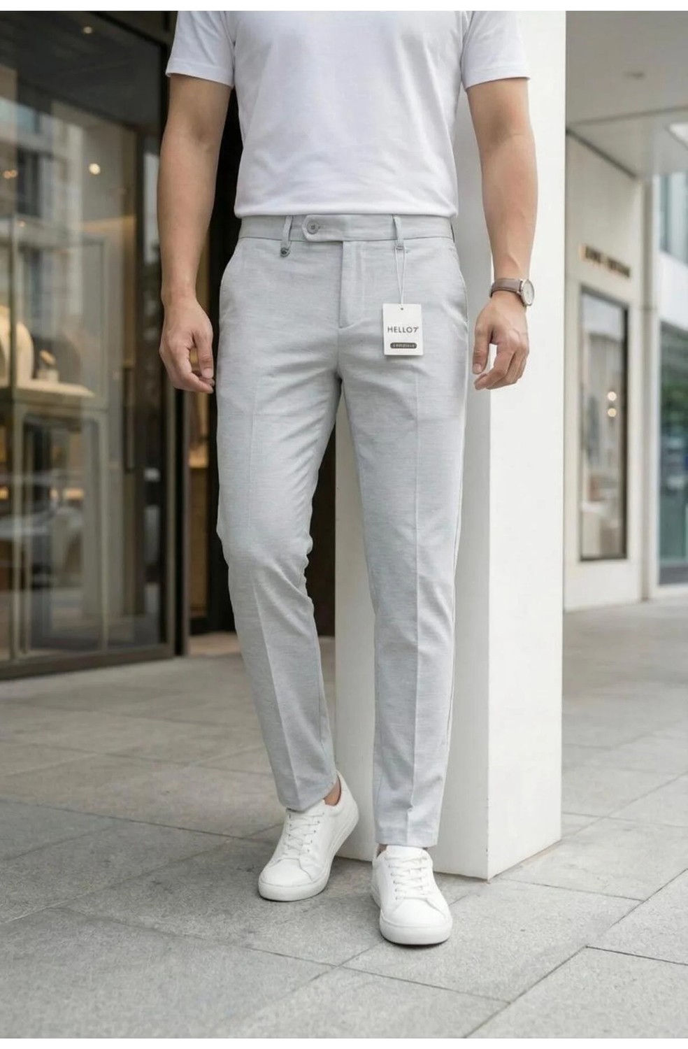Ser Joven Erkek Siyah Slim Fit Likralı Yan Cep Bilek Boy Düz Kumaş Pantolon görsel 2