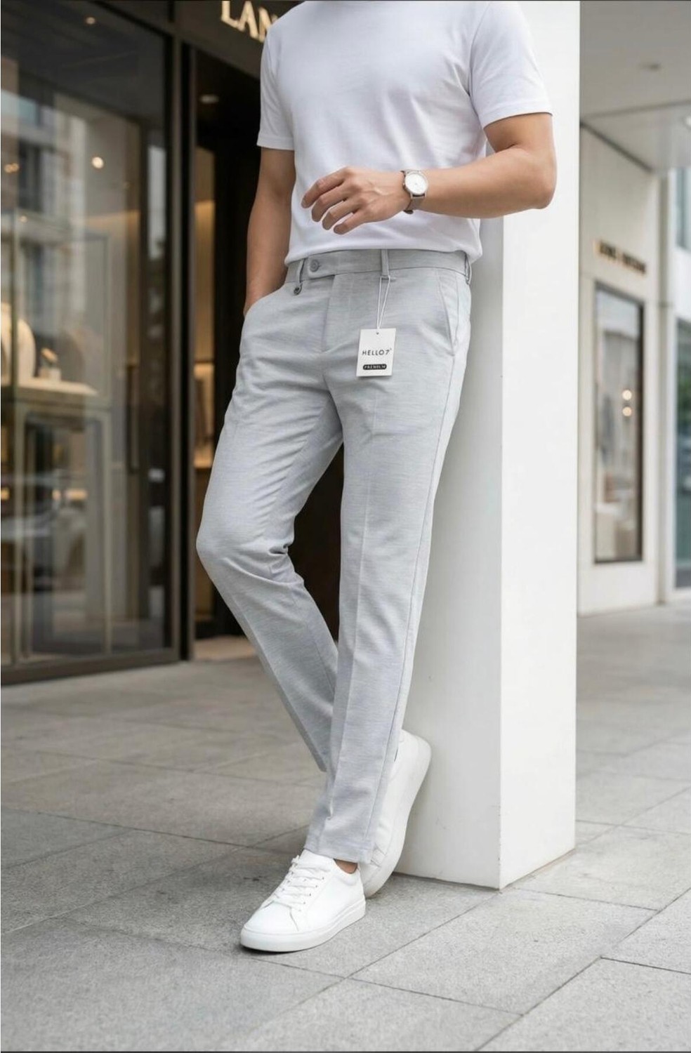Ser Joven Erkek Siyah Slim Fit Likralı Yan Cep Bilek Boy Düz Kumaş Pantolon görsel 4
