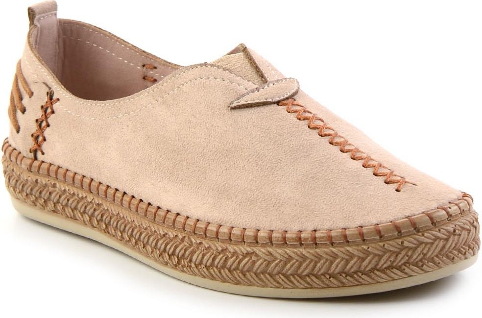 Bambi Bej Süet Kadın Espadril K01309210502 görsel 8