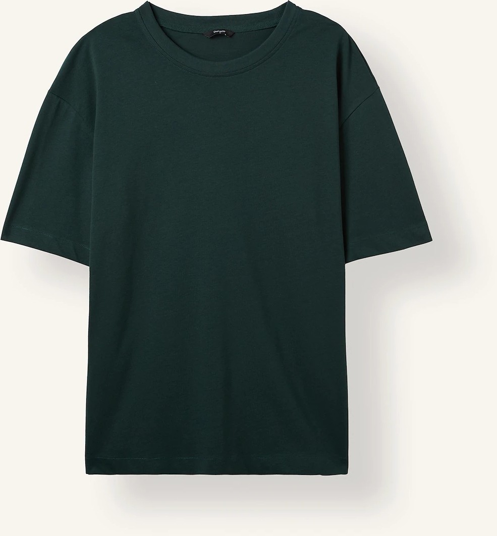 DeFacto %100 Pamuk Oversize Bisiklet Yaka Basic Kısa Kollu Tişört E6885AXNS