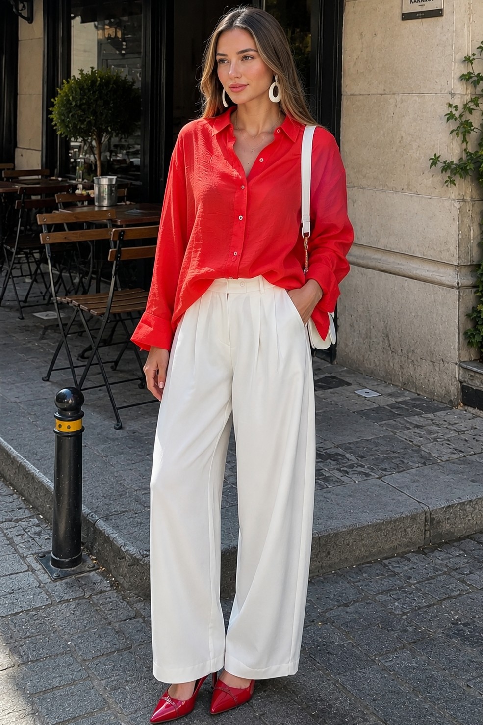 Madmext Yeşil Muslin Kumaş Basic Kadın Gömlek MG1660