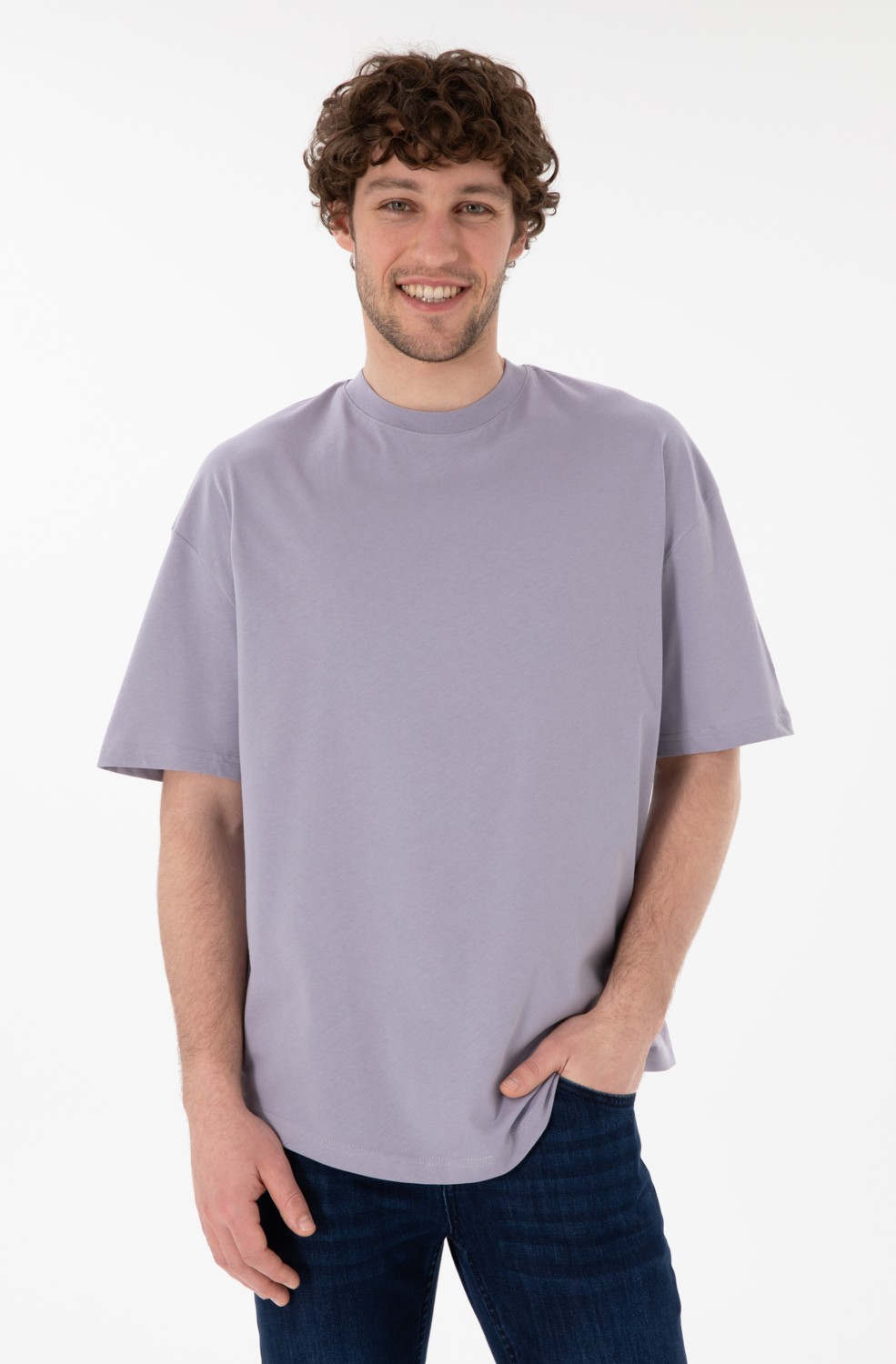 U.S. Polo Assn. Erkek Long Fit Bisiklet Yaka Siyah Basic Tişört 50305988-VR046