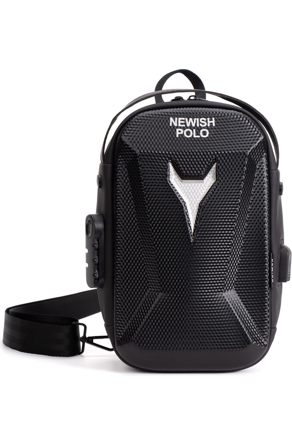 Newish Polo Erkek Şifreli Kilitli Su Geçirmez Sling Bag Çapraz Omuz ve Sırt Çantası - NEWPOLO404 görsel 2