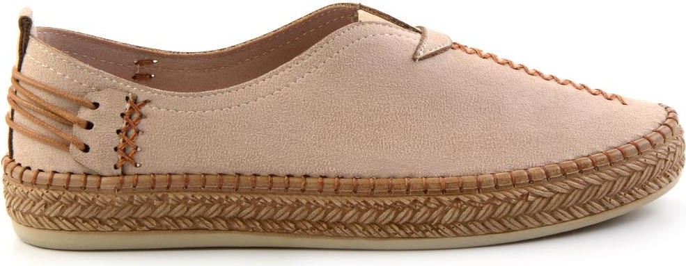 Bambi Bej Süet Kadın Espadril K01309210502 görsel 6