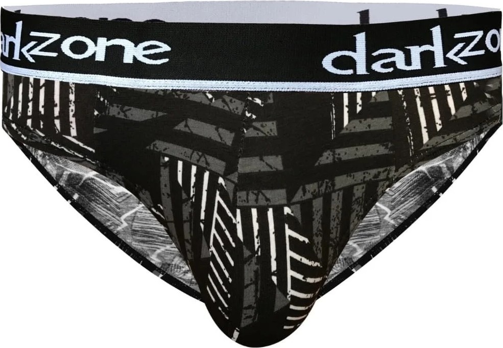 Darkzone Erkek Desenli Siyah Pamuklu Lastikli Slip Külot görsel 2
