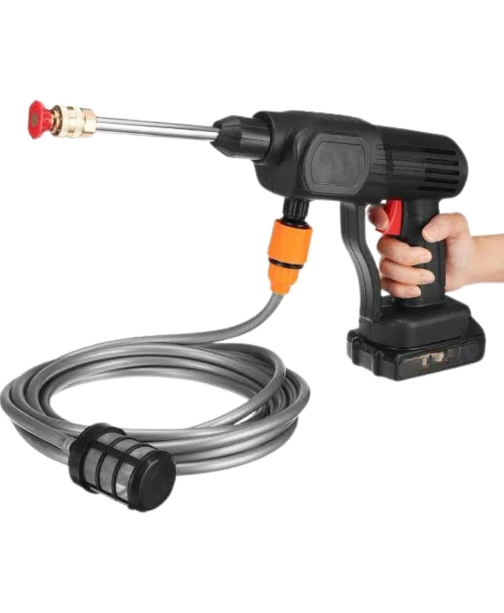 Resim Oto Araba Yıkama Şarjlı ve Yüksek Basınçlı Oto Yıkama ve Sulama Tabancası 