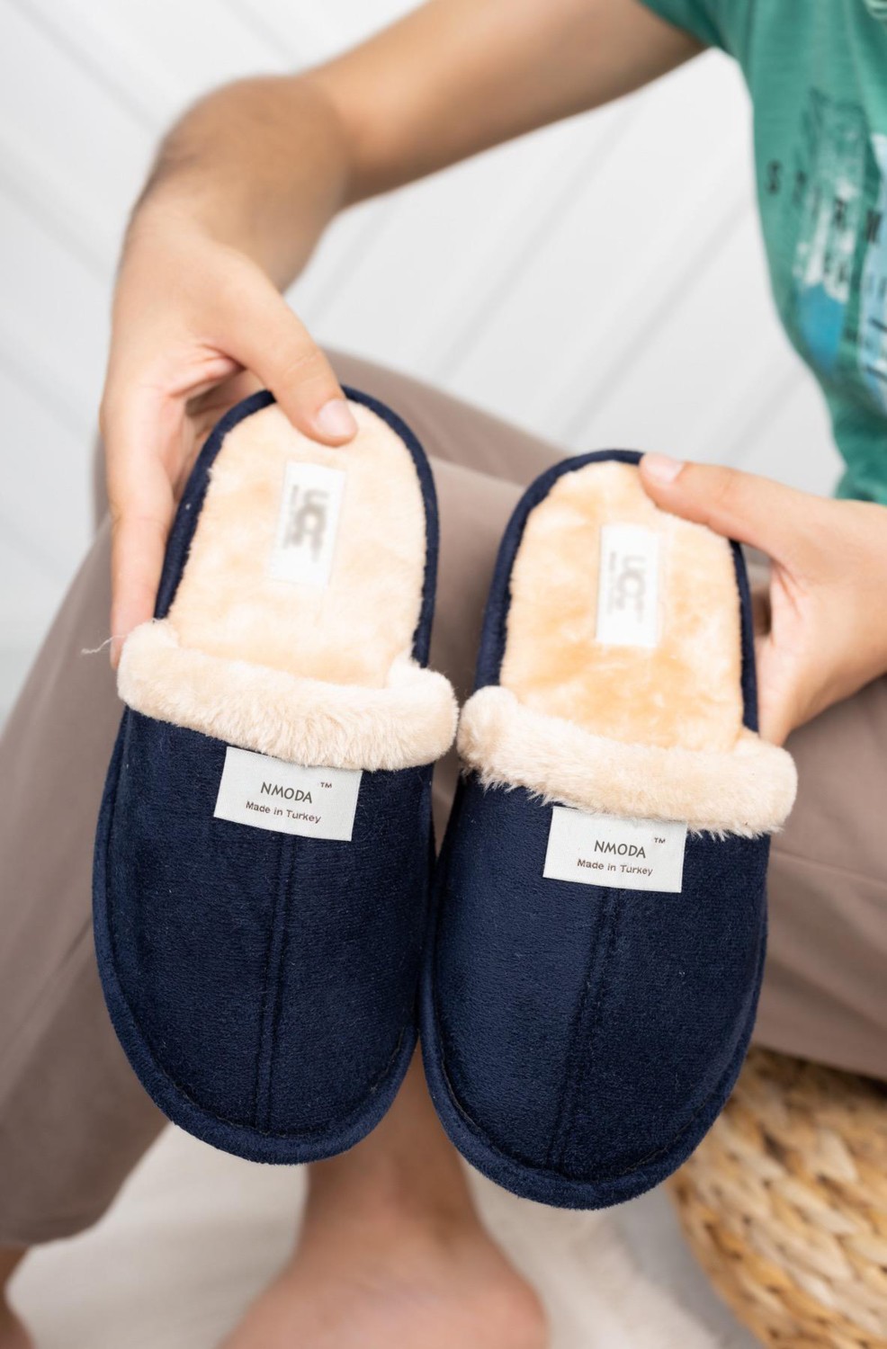Nmoda Içi Kürklü Ev Terliği Çeyiz Bohça Terliği Misafir Terliği Hafif Sesiz Taban görsel 8