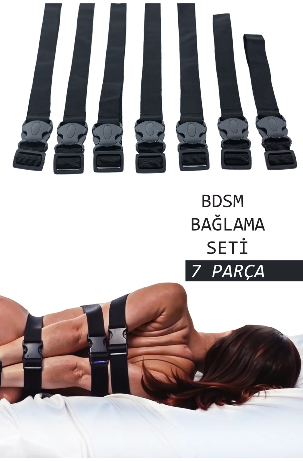 Heleni Mor Bdsm Fantazi Esaret Seti, Vücut Kısıtlama Esaret Sex Seti (7 Parça) görsel 2
