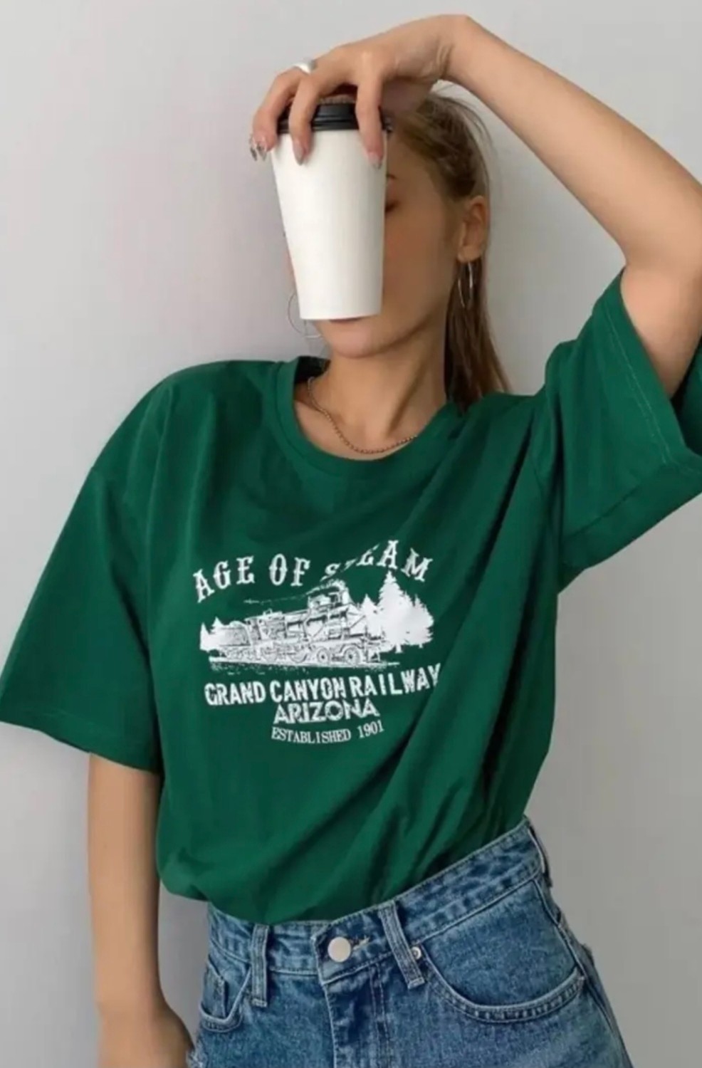 Amor Face Büyük Beden Özel Tasarım Age Of Steam Baskılı %100 Pamuk Oversize Battal Kadın T-Shırt görsel 5