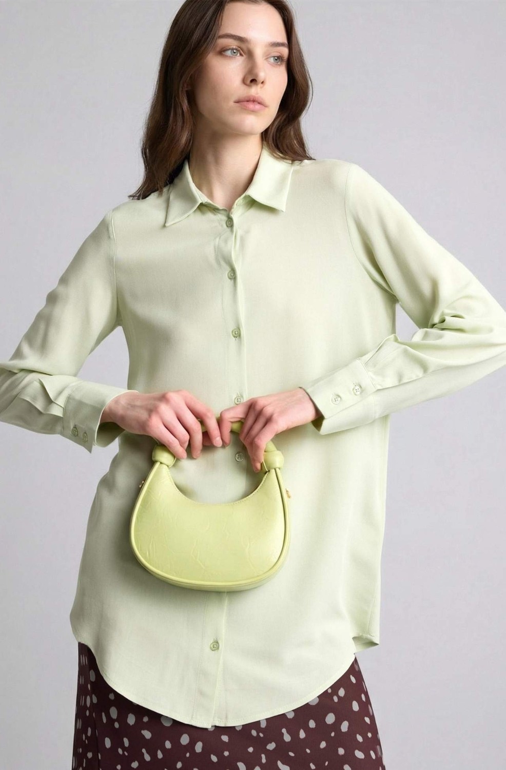 DeFacto Regular Fit Basic Uzun Kollu Tesettür Gömlek Tunik Z3538AZ26SP