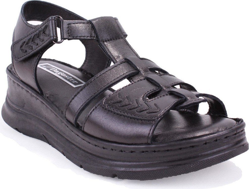 Dagoster DZA07-600110 Bej Günlük Ortopedik Deri Kadın Sandalet görsel 6