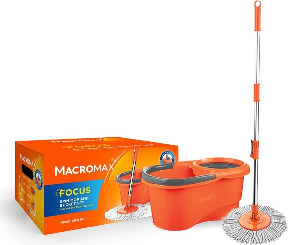 OEM Focus Otomatik Temizlik Seti, Pedalsız Döner Sıkmalı 360 Başlıklı Mikrofiber Paspas