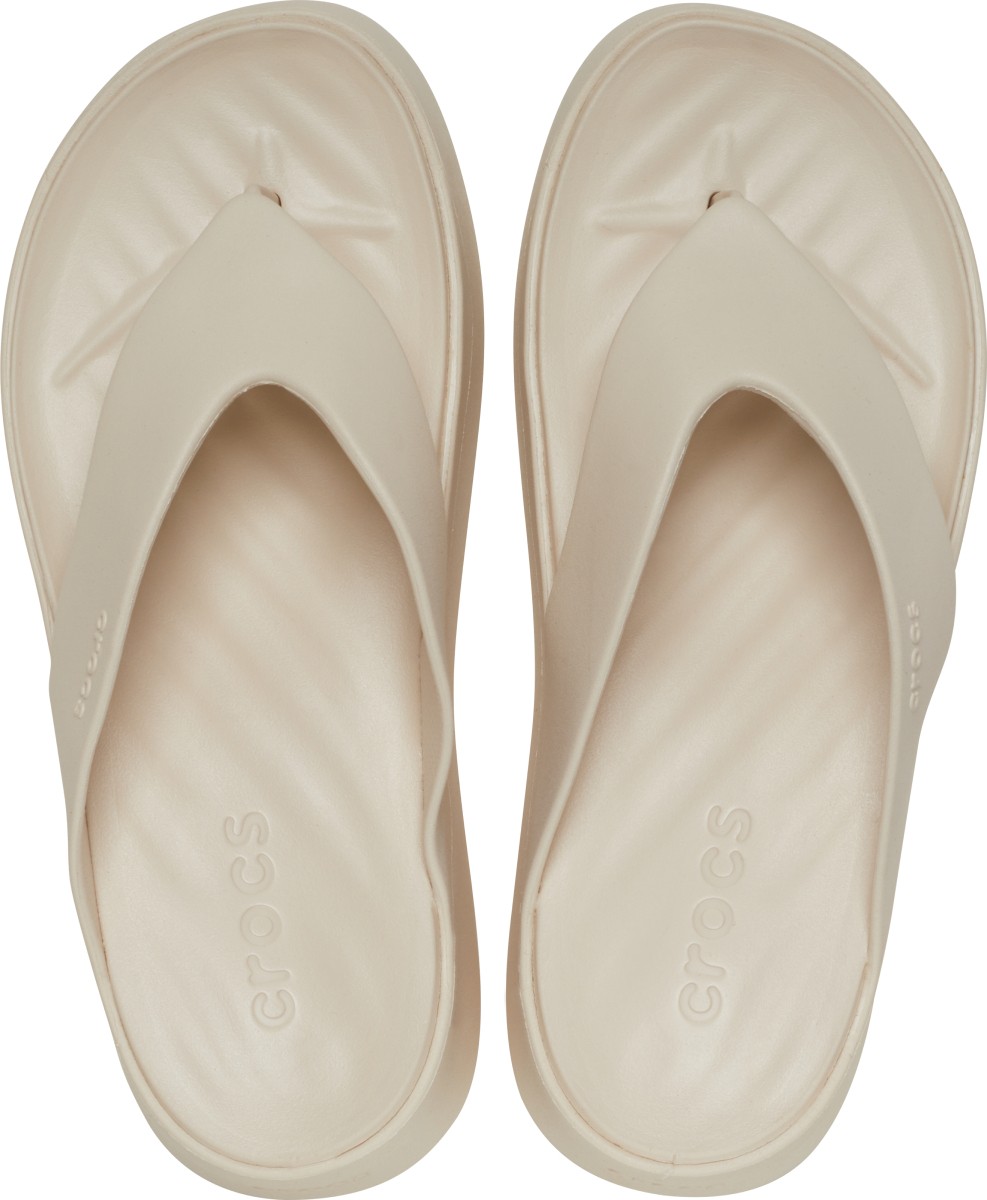 Crocs Getaway Platform Flip Kadin Bej Terlik 209410-160 görsel 3