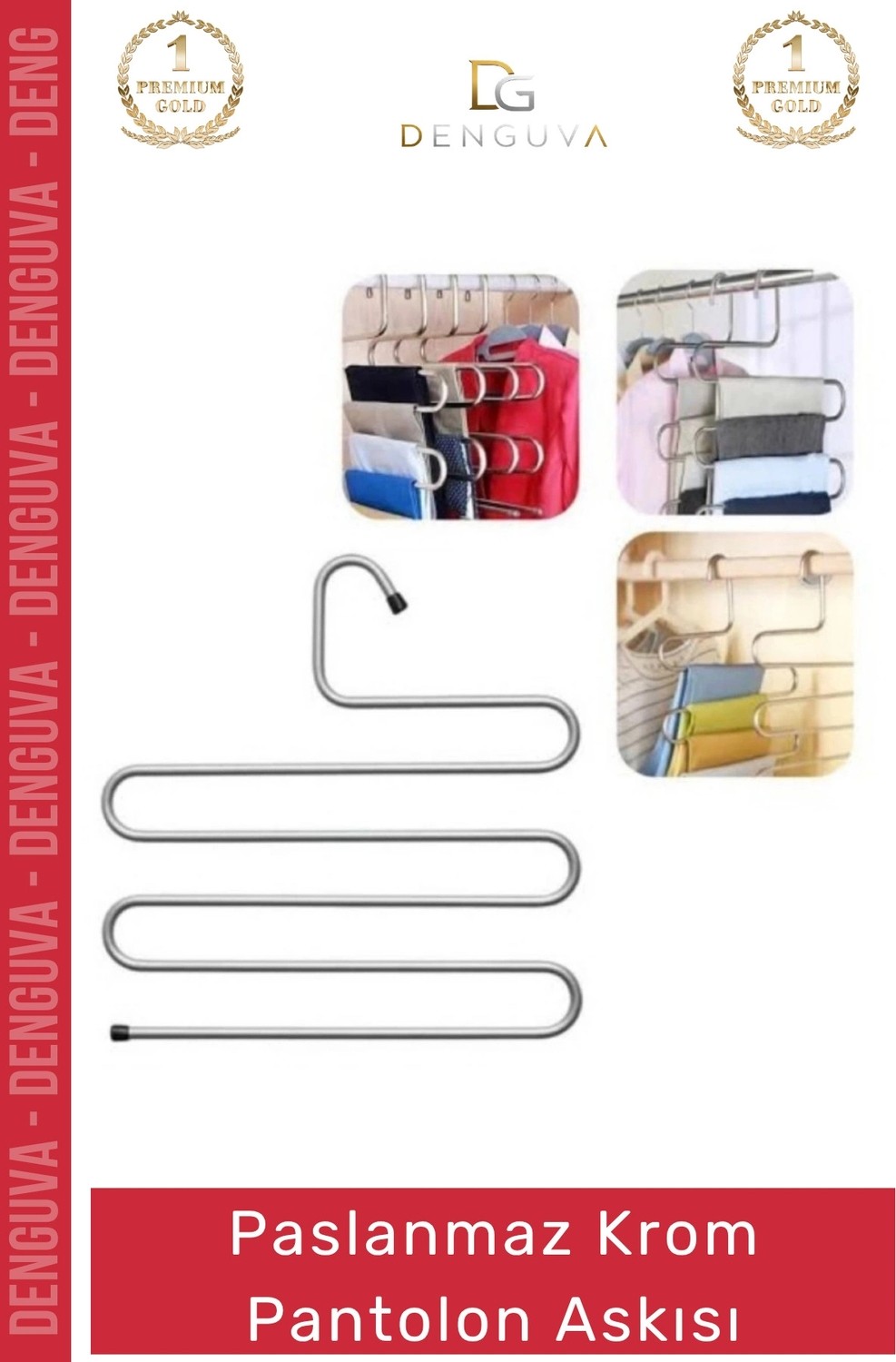 Denguva #pantolonaskısı Şık Metal Yer Tasarrufu Sağlayan Lüks Kaliteli Dolap Paslanmaz Krom Pantolon Askısı