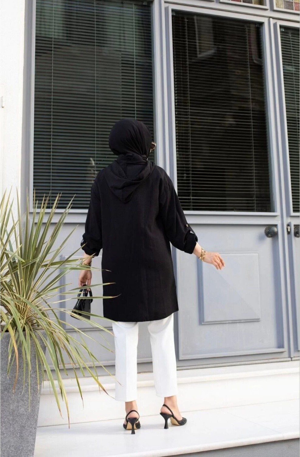 Afili Butik Mevsimlik Ön Boğaz Düğmeli Tunik görsel 3