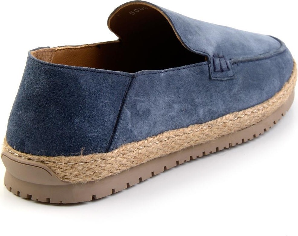 Bambi Lacivert Leather Erkek Espadril E01589500002 görsel 3